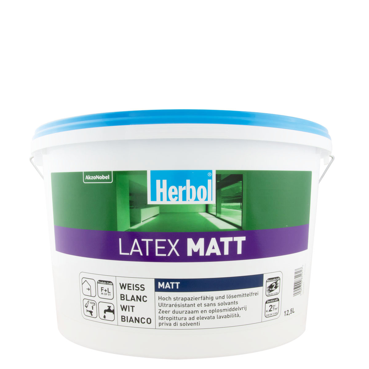 Herbol Latex Matt 12,5L weiss, Latexfarbe, Wandfarbe