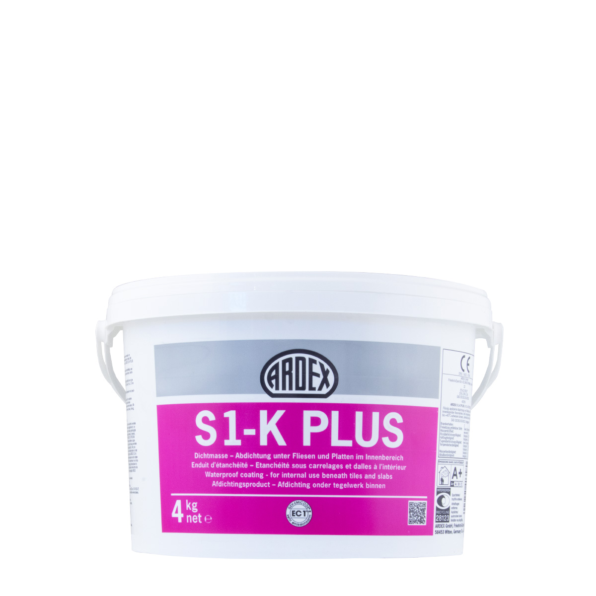 Ardex S 1-K Plus 4kg, Dichtmasse für Wände- und Böden
