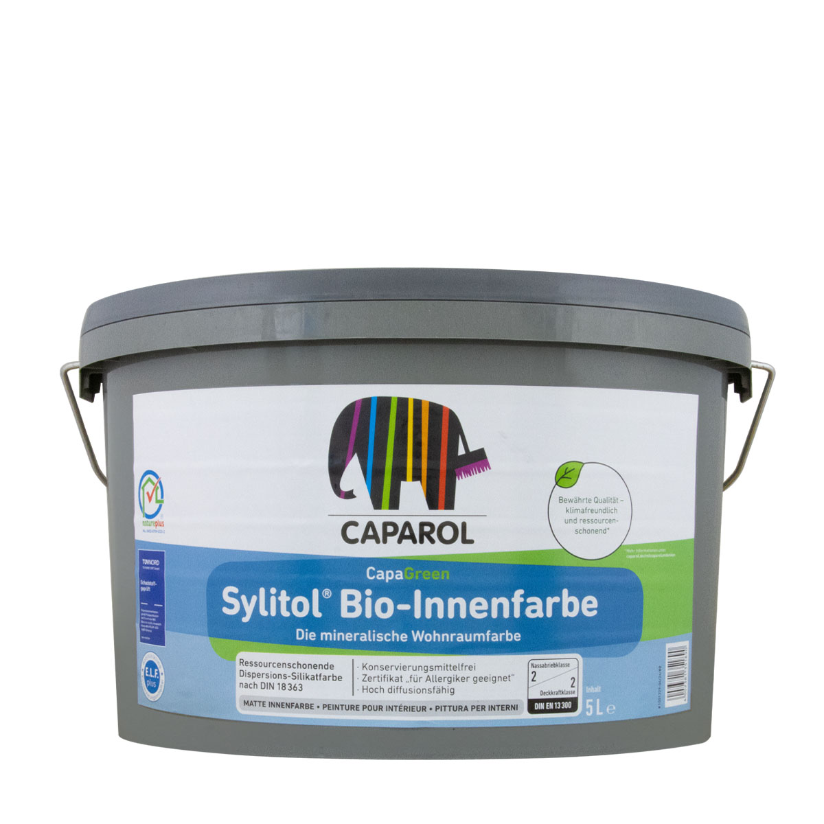 Caparol Sylitol Bio Innenfarbe 5L weiß, Wandfarbe, Silikatfarbe