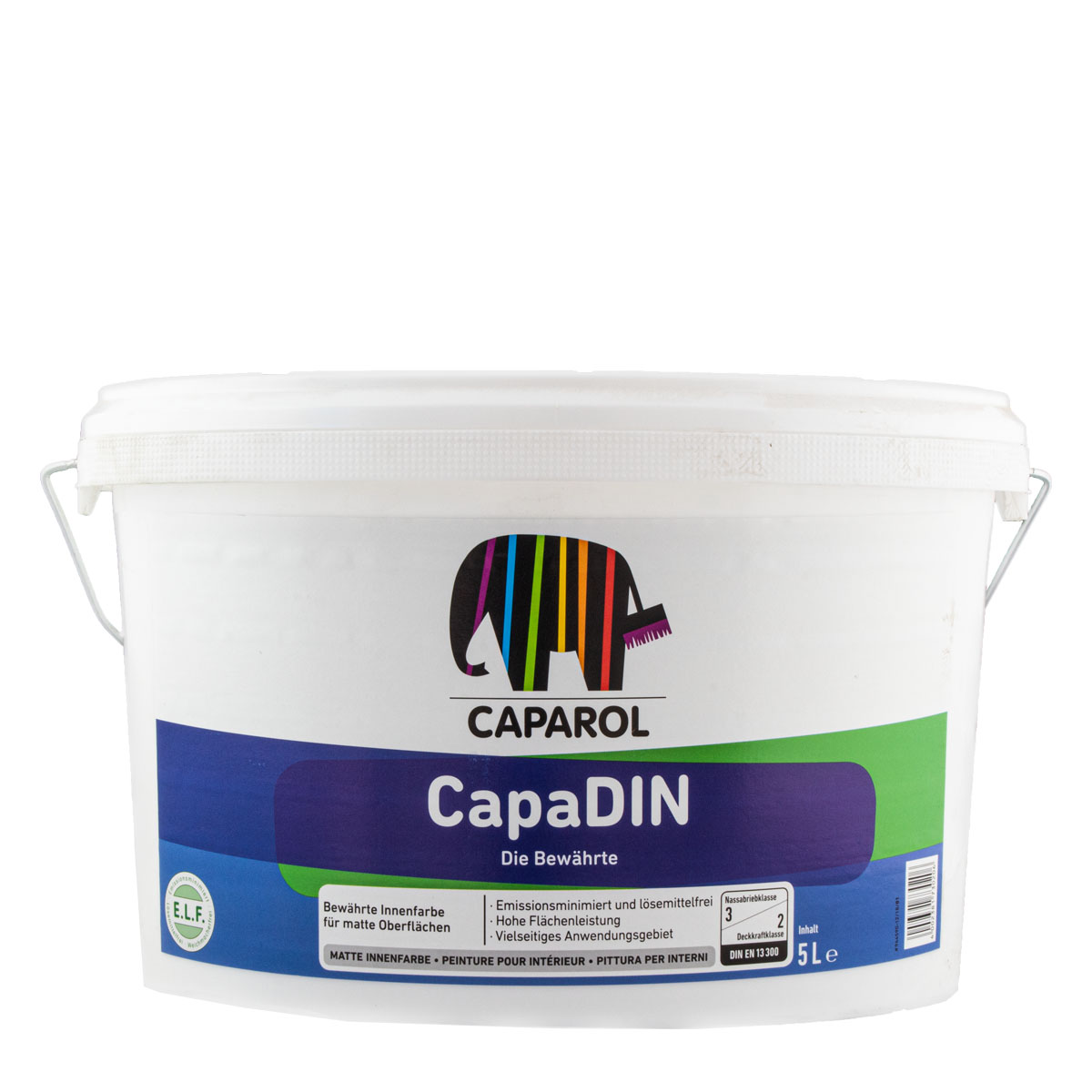 Caparol CapaDin 5L weiss Innenfarbe, lösemittelfrei, matt