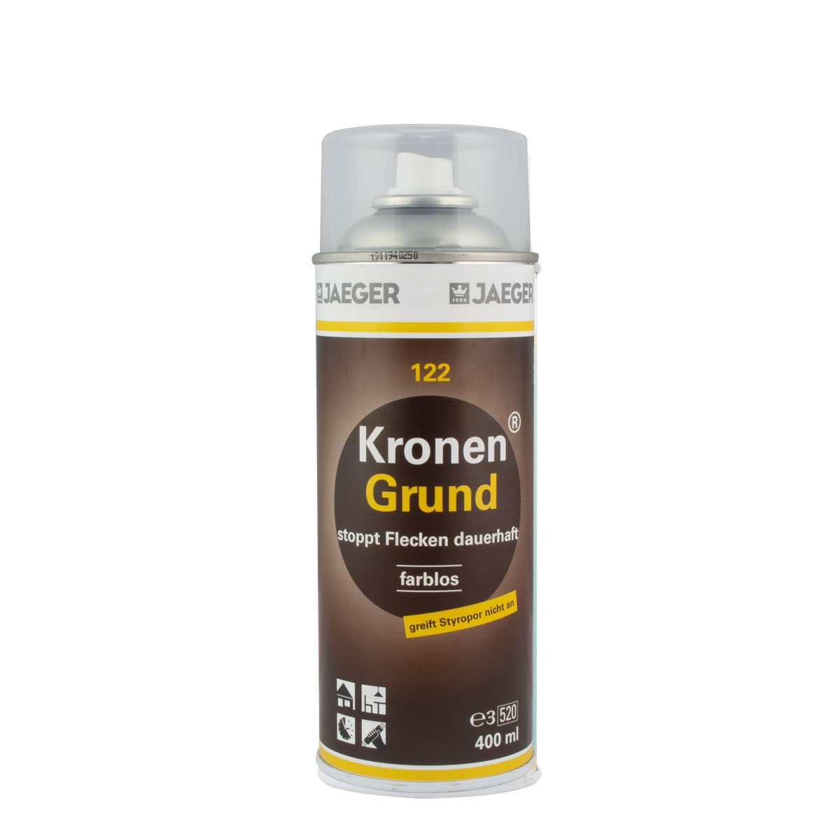 Jaeger Kronen Isolierspray 122 farblos 400ml, Grundierung für innen und außen, farbloser Isoliergrund