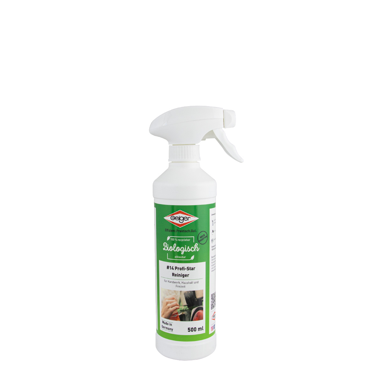 Geiger Profi-Star Reiniger NR14 500ml, hochwirksames Reinigungskonzentrat, Entfetter