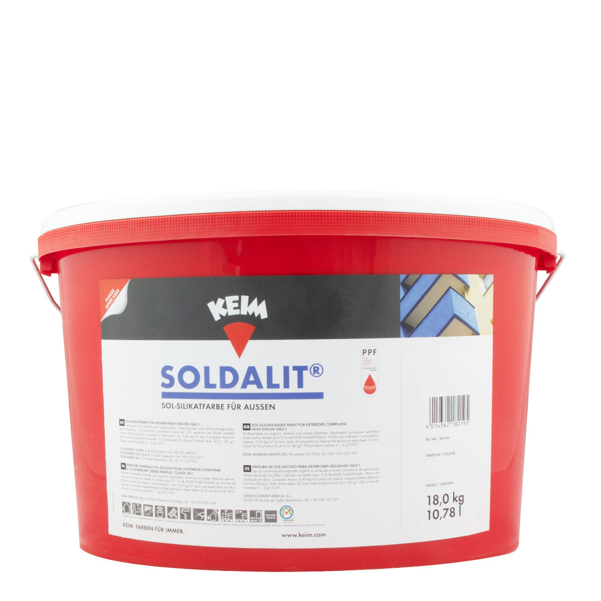 Keim Soldalit Fassadenfarbe 18kg MIX PG 3, silikatbasis