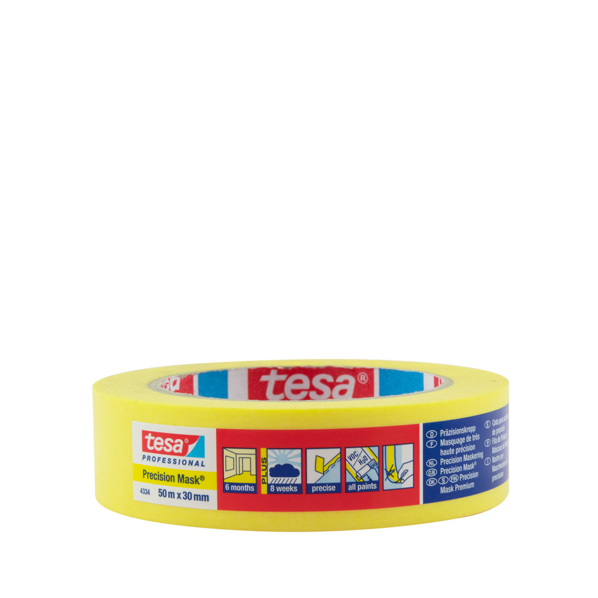 Tesa Professional 4334 Präzisionskrepp Plus, 19mmx50m Malerkrepp ...