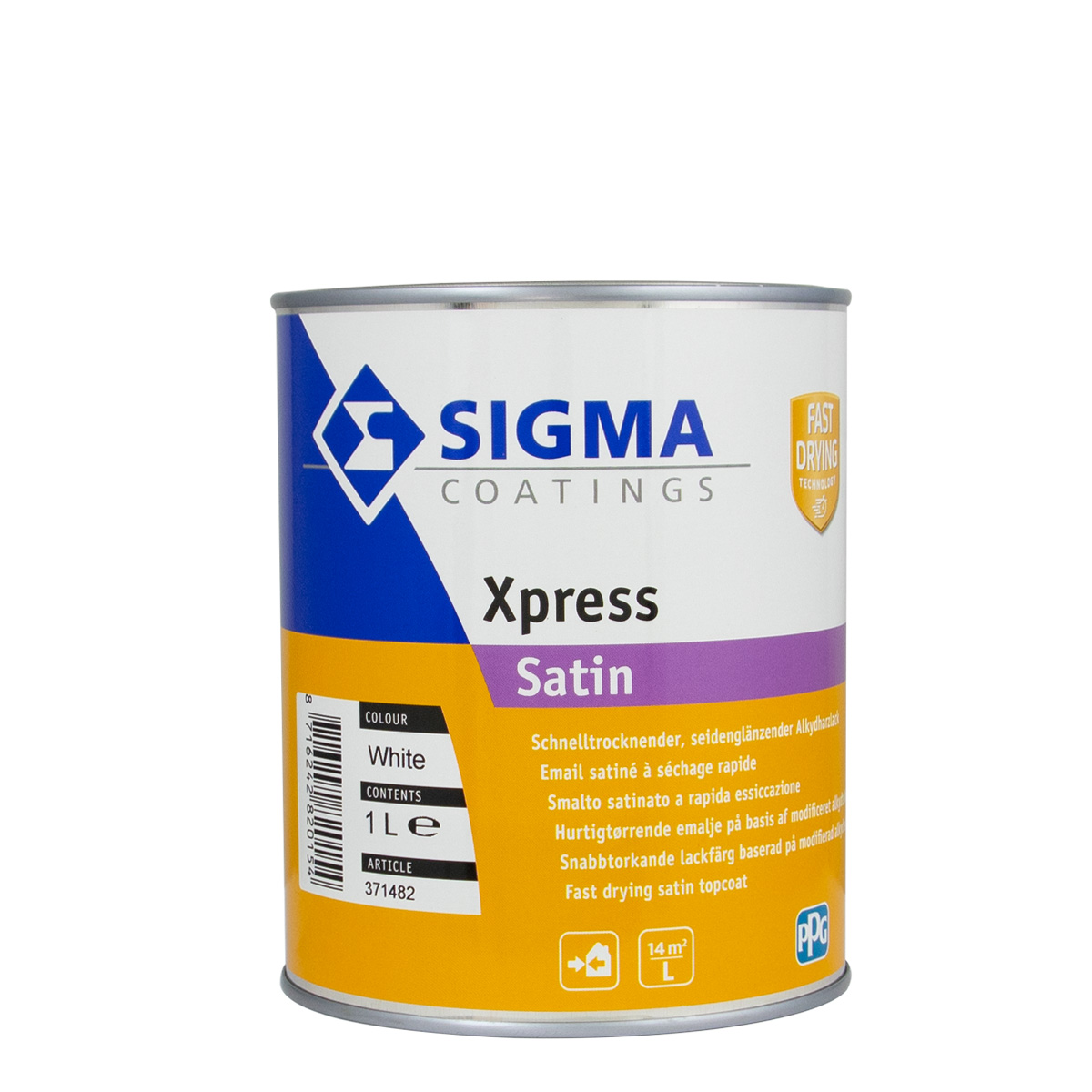 Sigma Xpress Satin weiss 1L, Seidenglanzlack