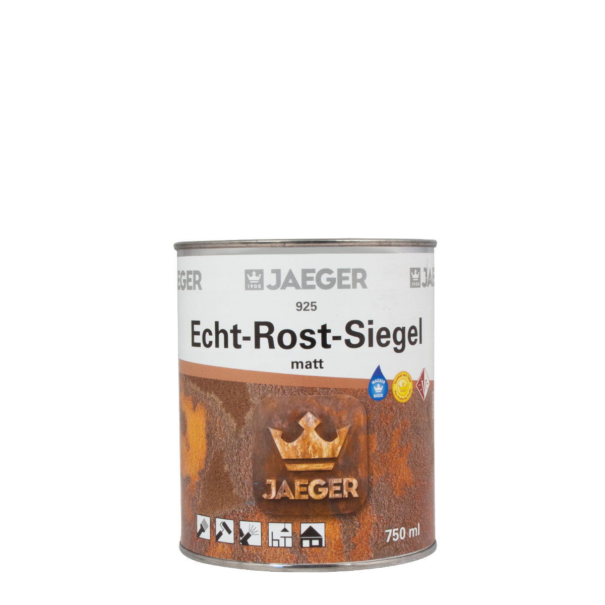 Jaeger Echt-Rost Siegel 925 750ml farblos, Versiegelung für Echt-Rost 986, Acryllack, Siegellack