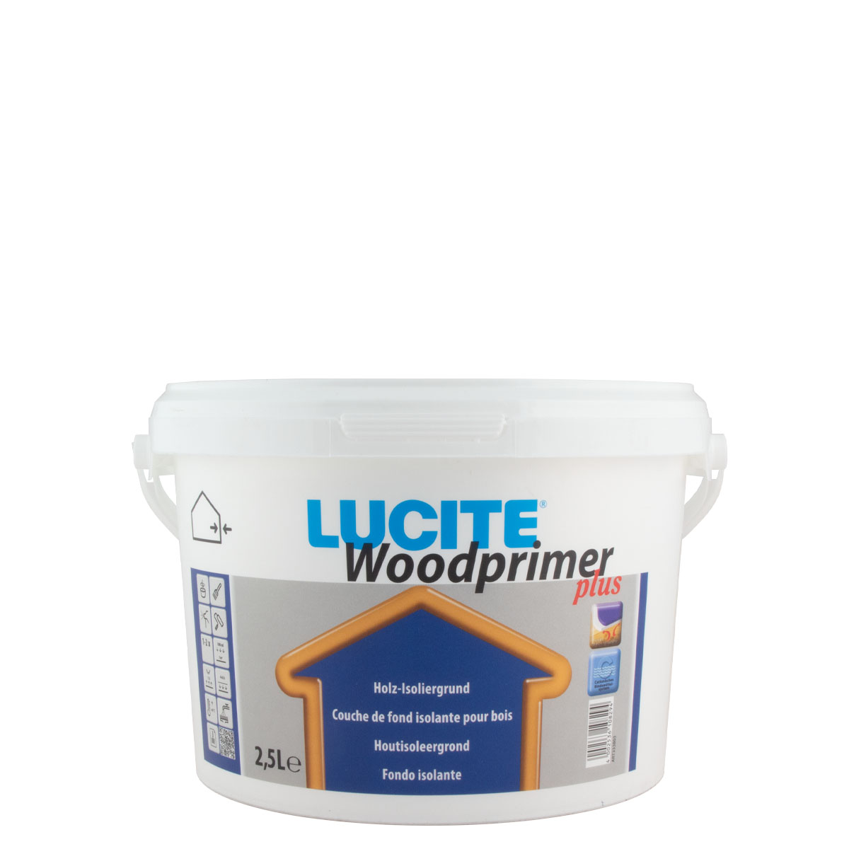 Lucite Woodprimer plus 2,5L, Holz Isoliergrund weiss