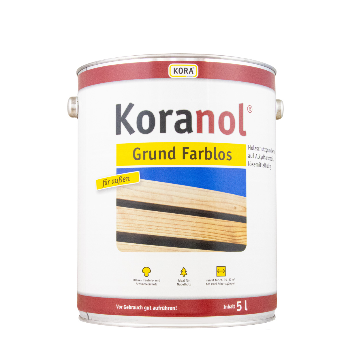 Koranol Grund 5L farblos, Imprägnierung, Holzschutzmittel, Grundierung