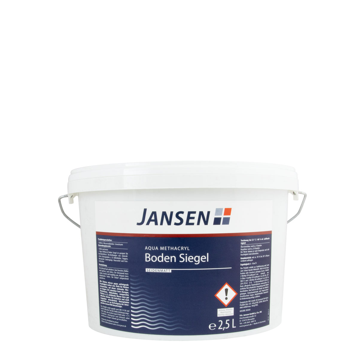 Jansen Aqua Methacryl Boden Siegel 2,5L, kieselgrau