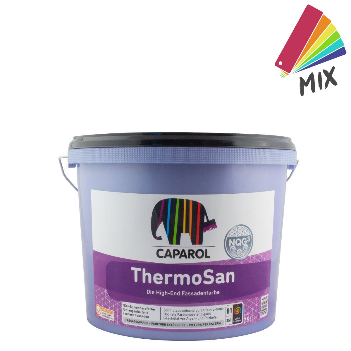 Caparol ThermoSan NQG 7,5L, MIX PG A Fassadenfarbe Nano-Quarz-Gitter