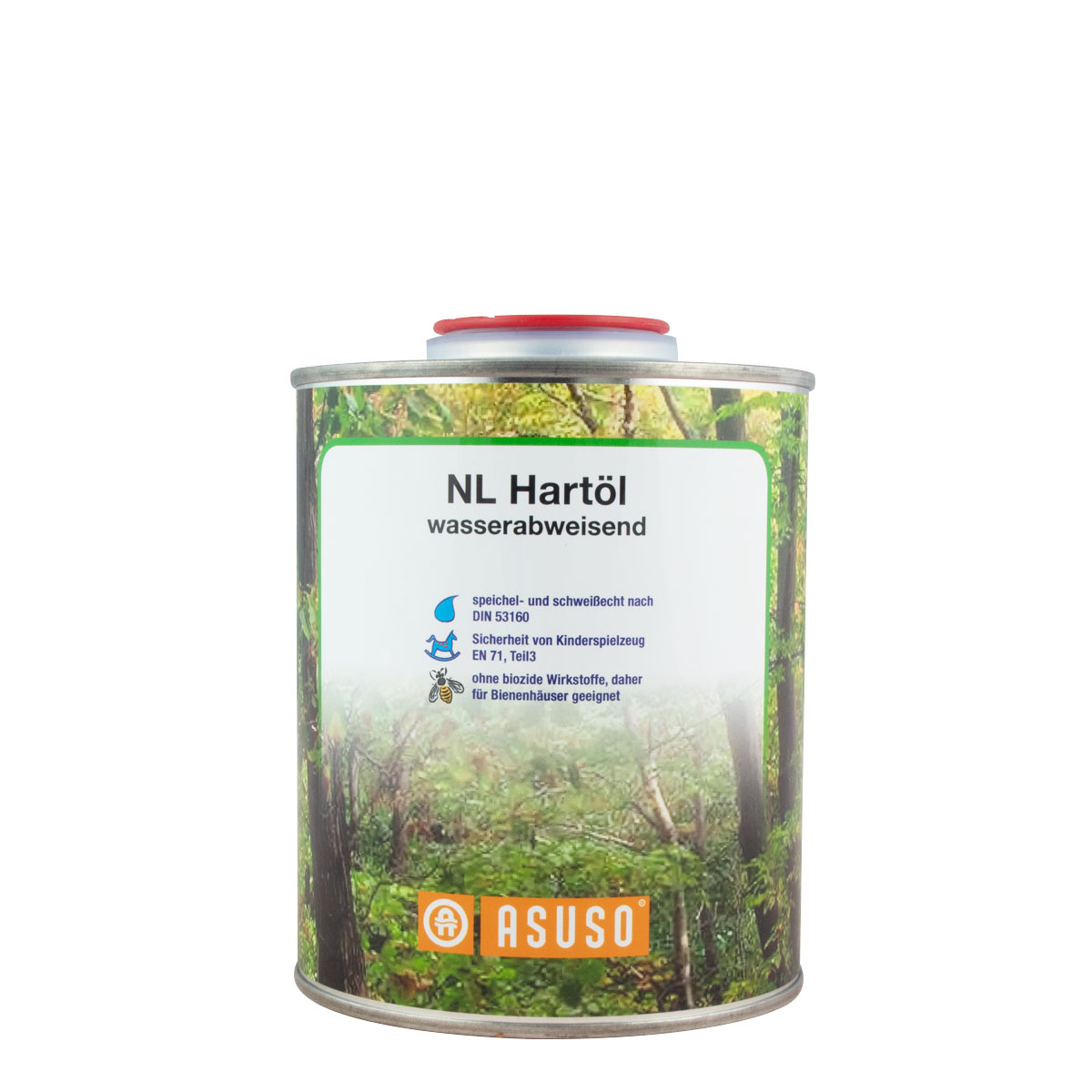 Asuso NL Hartöl 0,75L farblos, seidenmatt, Holzöl, Arbeitsplattenöl, Naturöl