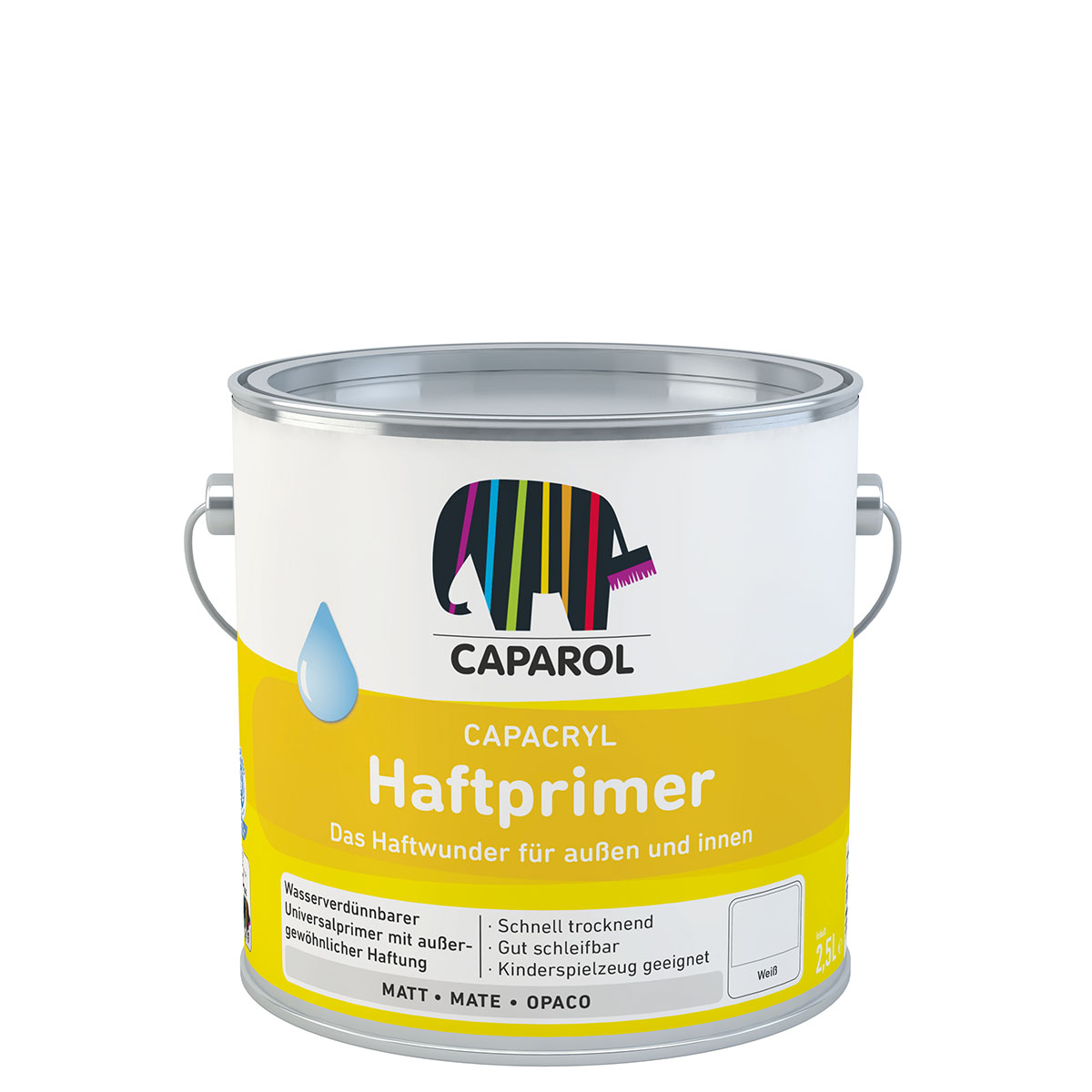 Caparol Capacryl Haftprimer 2,5L weiß, Grundierung, Haftvermittler