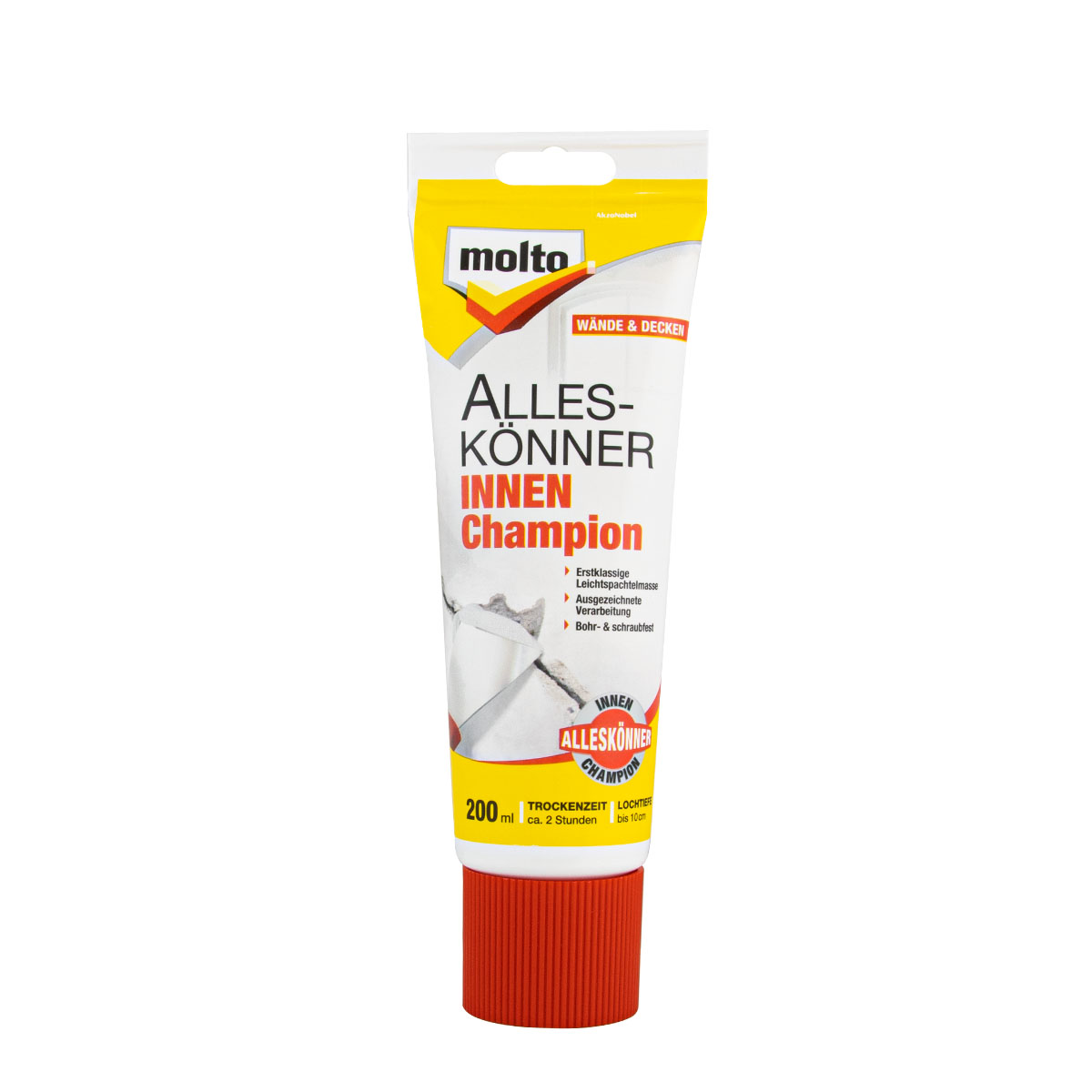 Molto Alleskönner Innen Champion 200ml, Fertigspachtel, Spachtelmasse, Leichtspachtel