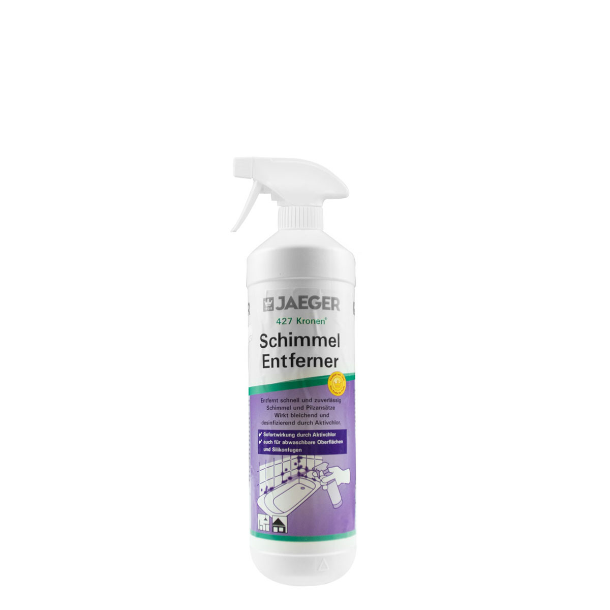 Jaeger Kronen Schimmel-Entferner 427 500ml, Schimmelspray, Schimmelentferner mit Aktivchlor, Schimmelex