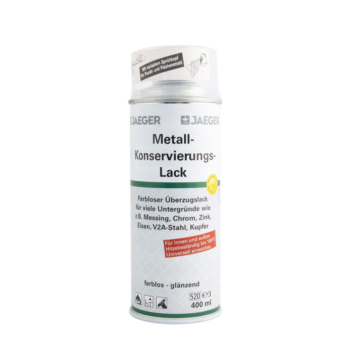 Jaeger Kronen Metallkonservierungslack-Spray 609 400ml farblos, Metallschutzlack