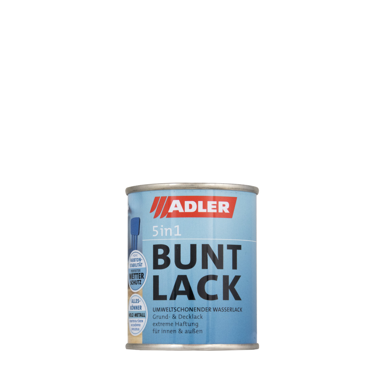 Adler 5in1-Buntlack 125ml RAL 7016 Anthrazitgrau, matter Wasserlack für innen und außen
