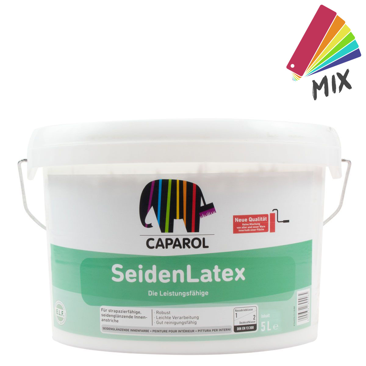 Caparol SeidenLatex MIX, strapazierfähige Innenfarbe 5l MIX PG A, HBW 69-40