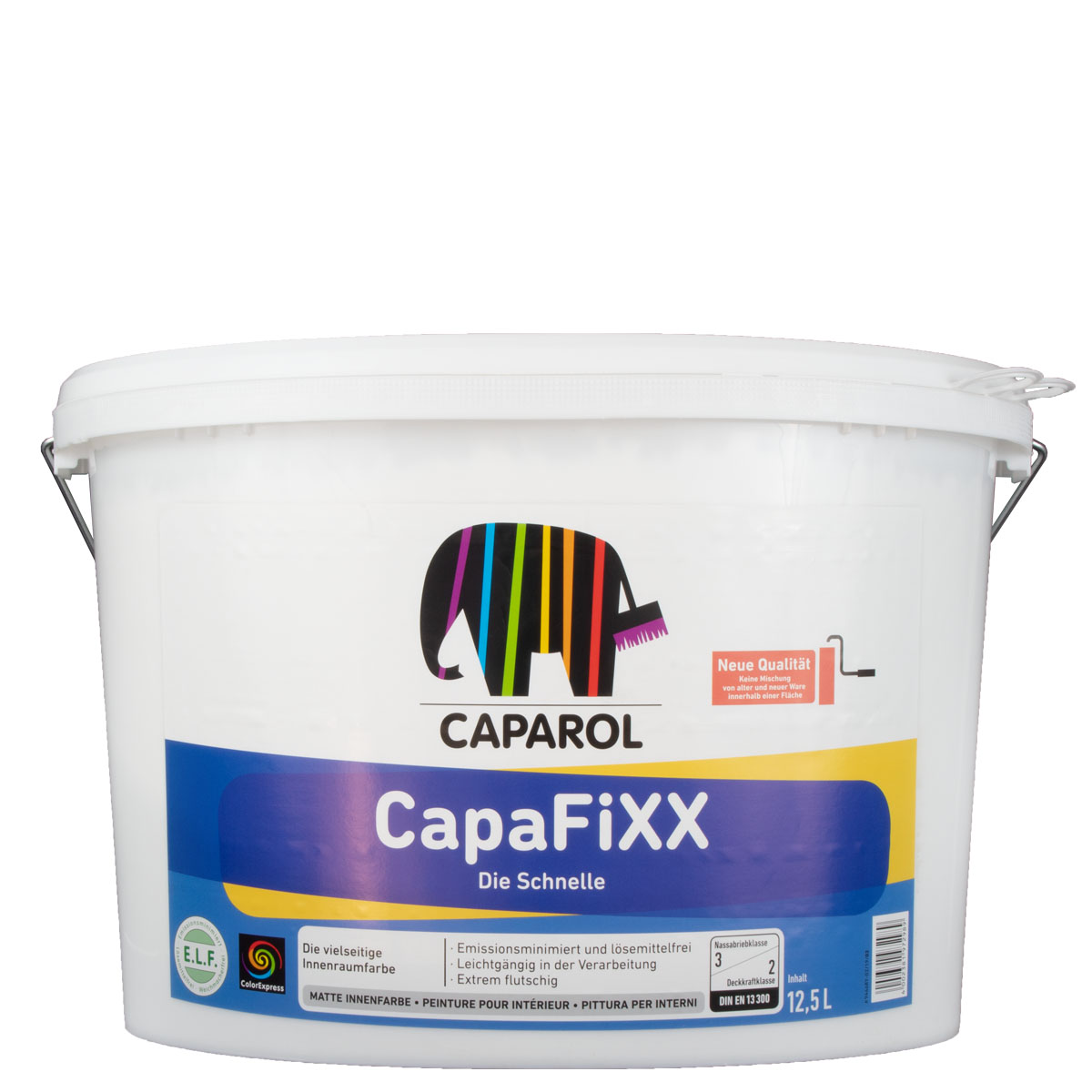 Caparol CapaFiXX 12,5L weiß, sehr gut deckende Wandfarbe, Dispersionsfarbe