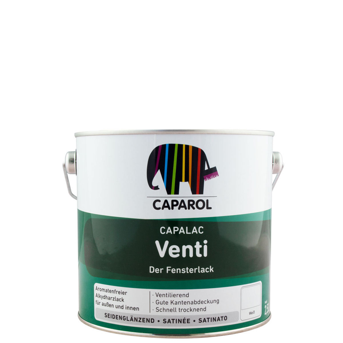 Caparol Capalac Venti 2,5L weiß, Fensterlack, Feuchtigkeitsregulierend