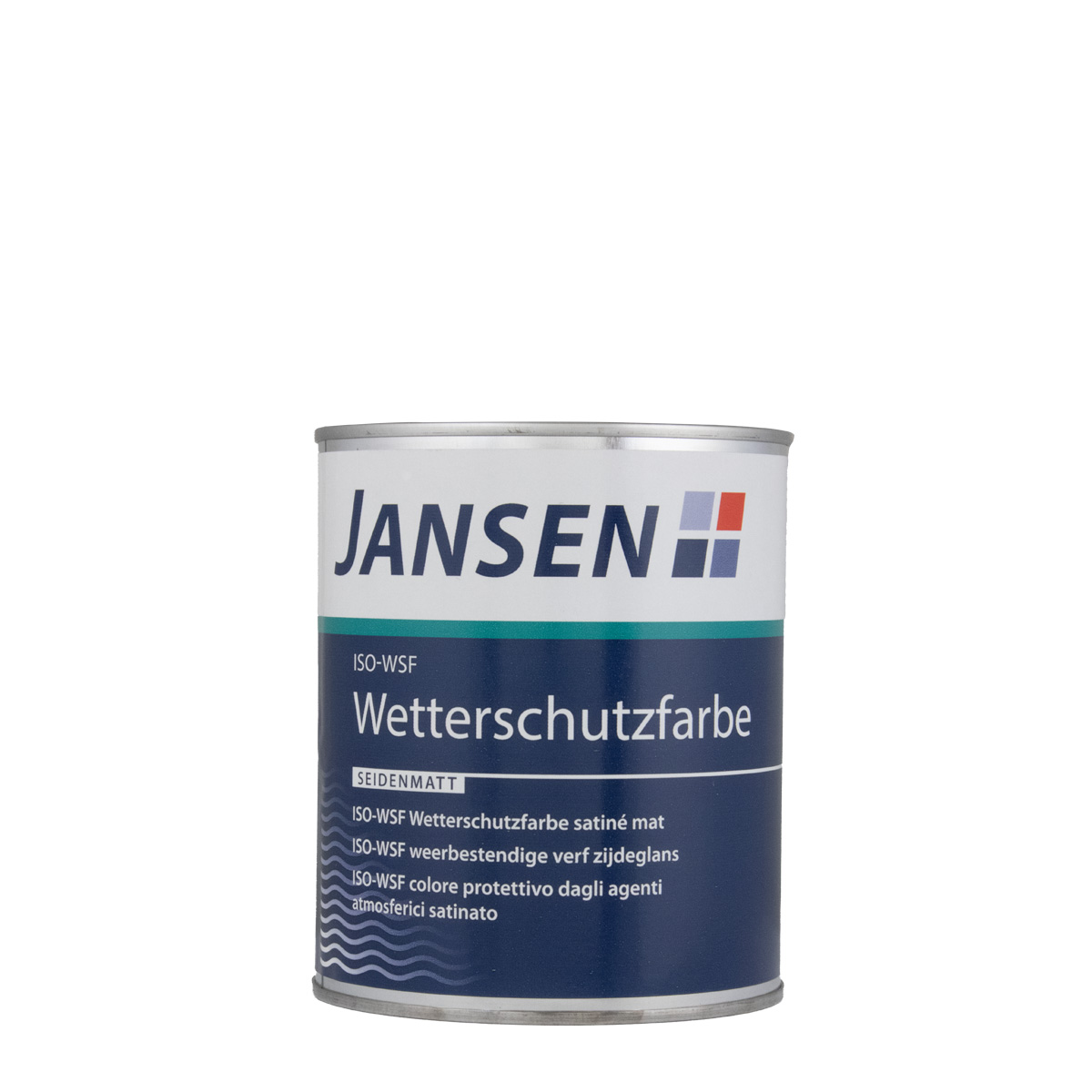 Jansen ISO WSF Wetterschutzfarbe 0,75L seidenmatt weiß deckende Holzfarbe, Holzschutzfarbe
