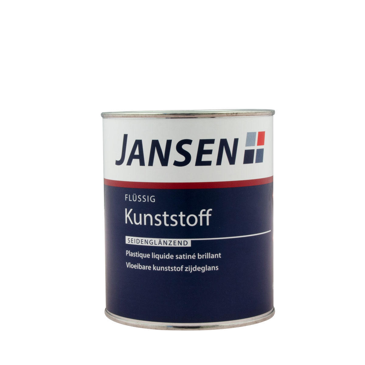 Jansen Flüssigkunststoff 750ml weiß, seidenglänzender Kunststofflack, Bodenfarbe, Betonfarbe