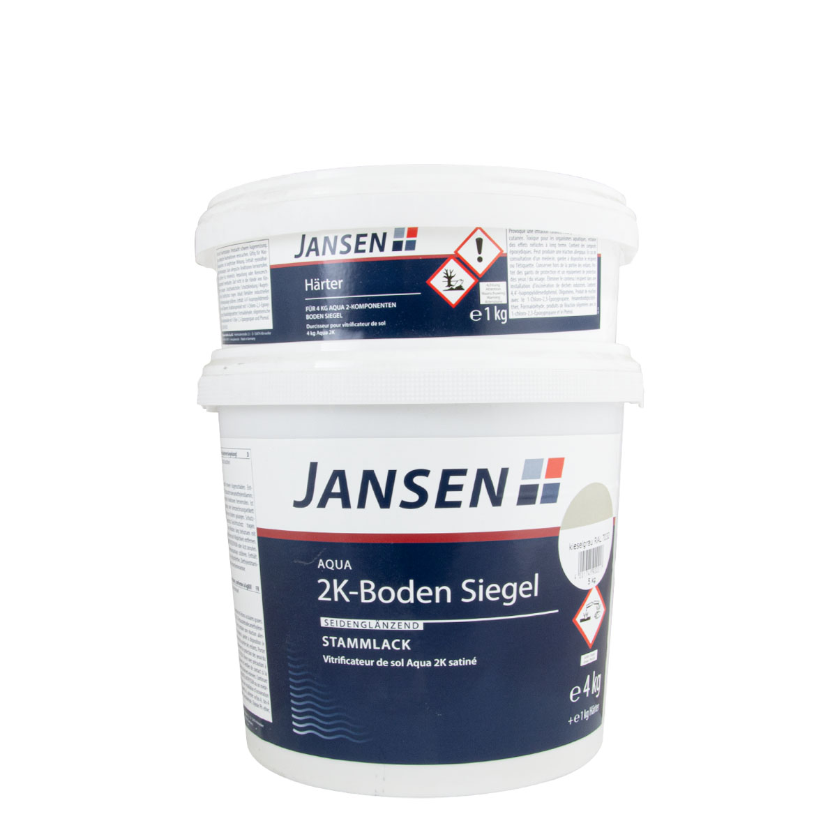Jansen Aqua 2K-Boden Siegel 5kg incl. Härter Kieselgrau RAL 7032