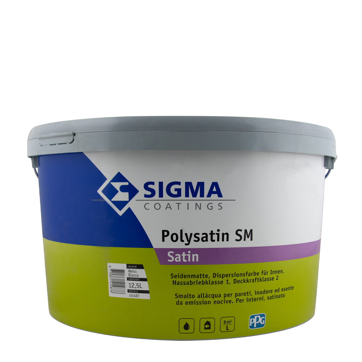 Sigma Polysatin SM 12,5L weiß, Innenfarbe, Wandfarbe