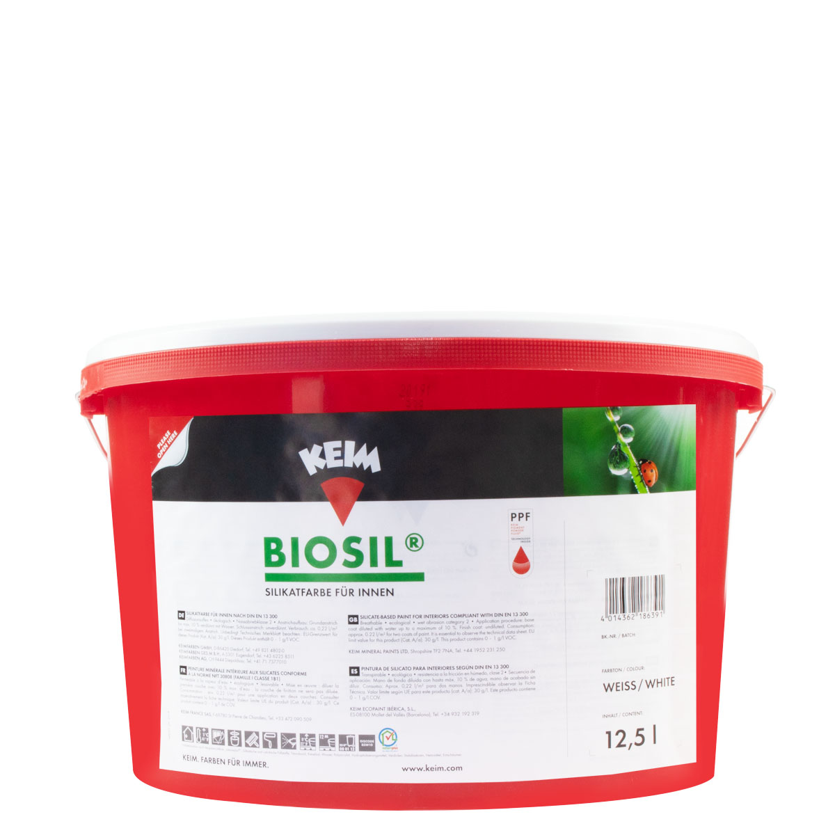 Keim Biosil 12,5L MIX PG 2, Innenfarbe, Silikatfarbe für Allergiker geeignet