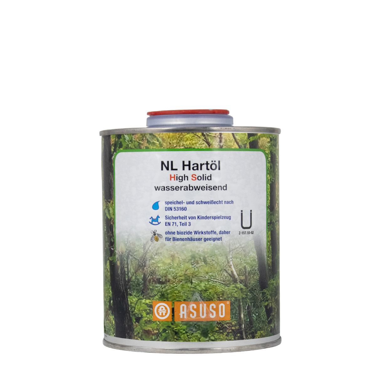 Asuso NL Hartöl High Solid 0,75L farblos, seidenmatt, Holzöl,  Naturöl