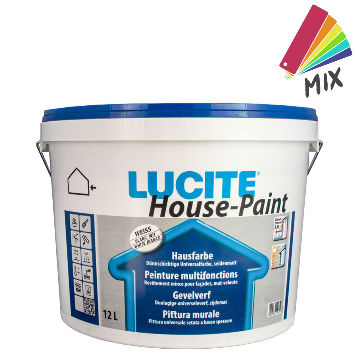 Lucite House Paint 12L MIX PG1 , Hausfarbe, Fassadenfarbe