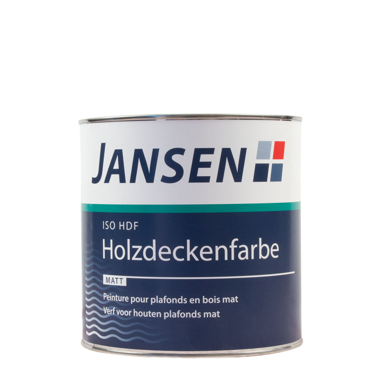 Jansen ISO-HDF Holzdeckenfarbe weiss 750ml matt, 3in1 deckende Holzfarbe, Isolierfarbe