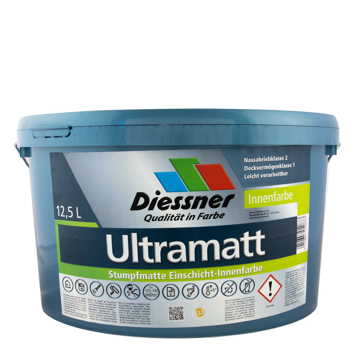 Diessner Ultramatt 12,5L weiß, Einschichtqualität