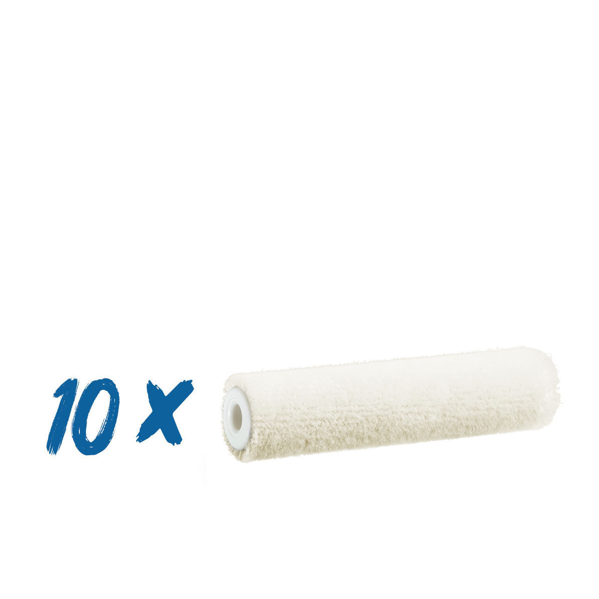 10x Lackrolle Velours 10cm, 4mm Flor, Lackierwalze, Heizkörperwalze lösemittelbeständig