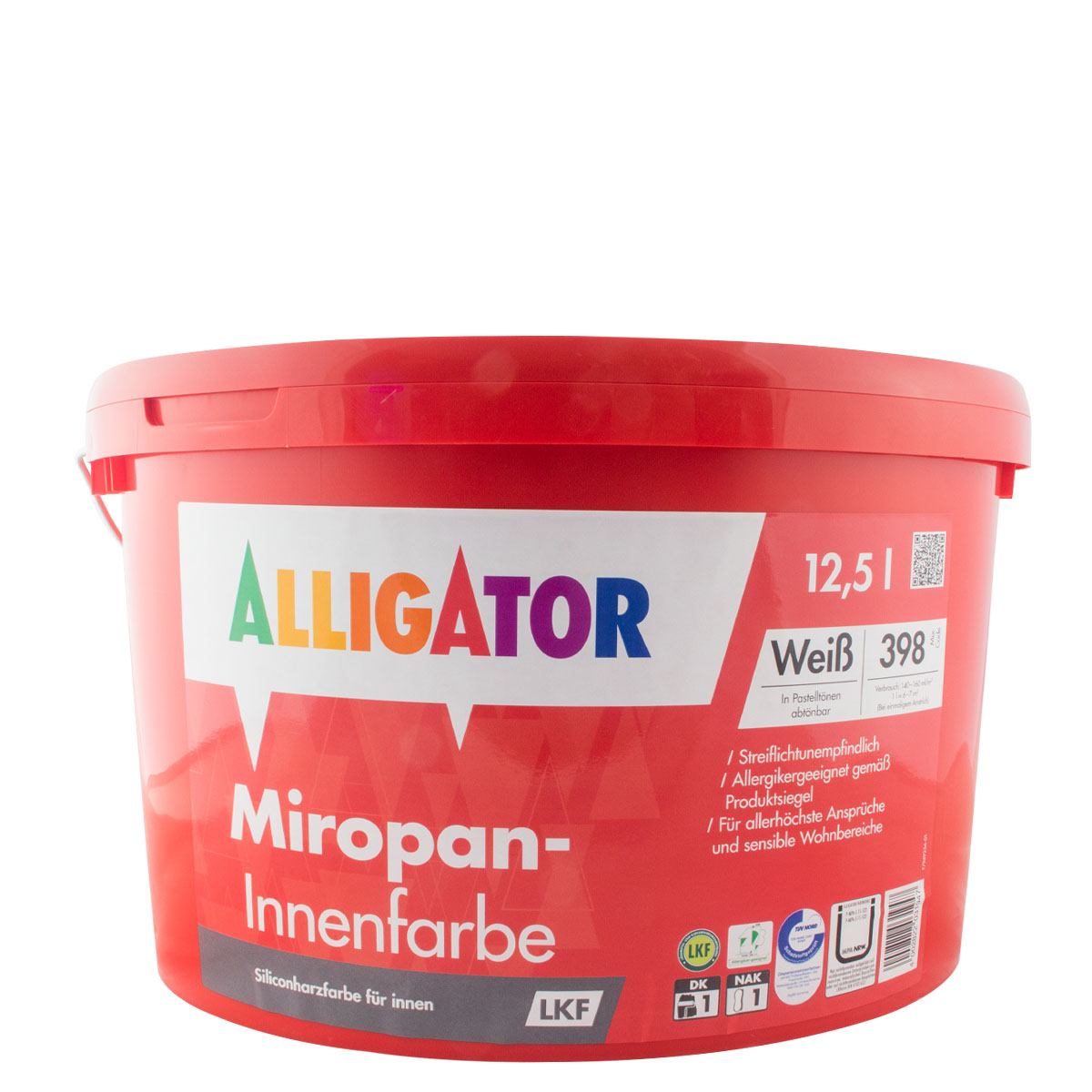 Alligator Miropan Innenfarbe LKF 12,5L weiß, Siliconharz-Innenfarbe