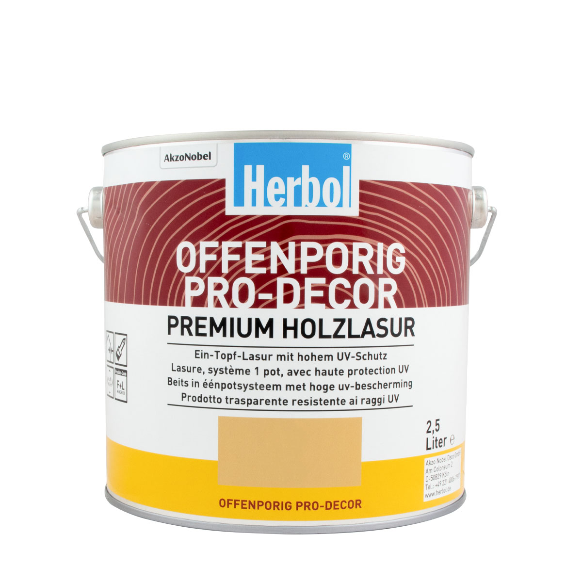 Herbol Offenporig Pro-Decor 2,5L 0301 weiß, seidenglänzend