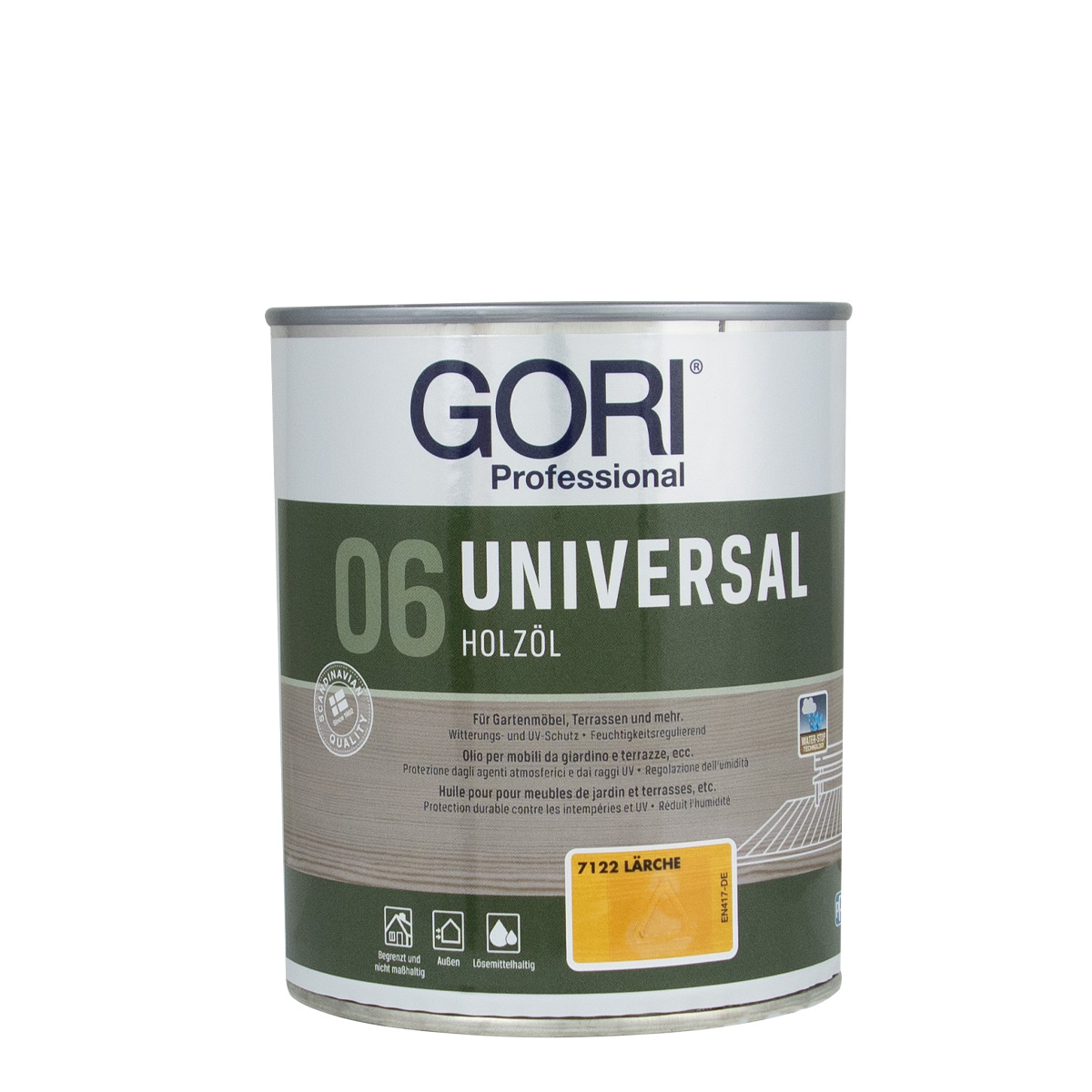 Gori 06 Universal Holzöl Lärche 7122 0,75L, lösemittelhaltiges Holzpflegeöl