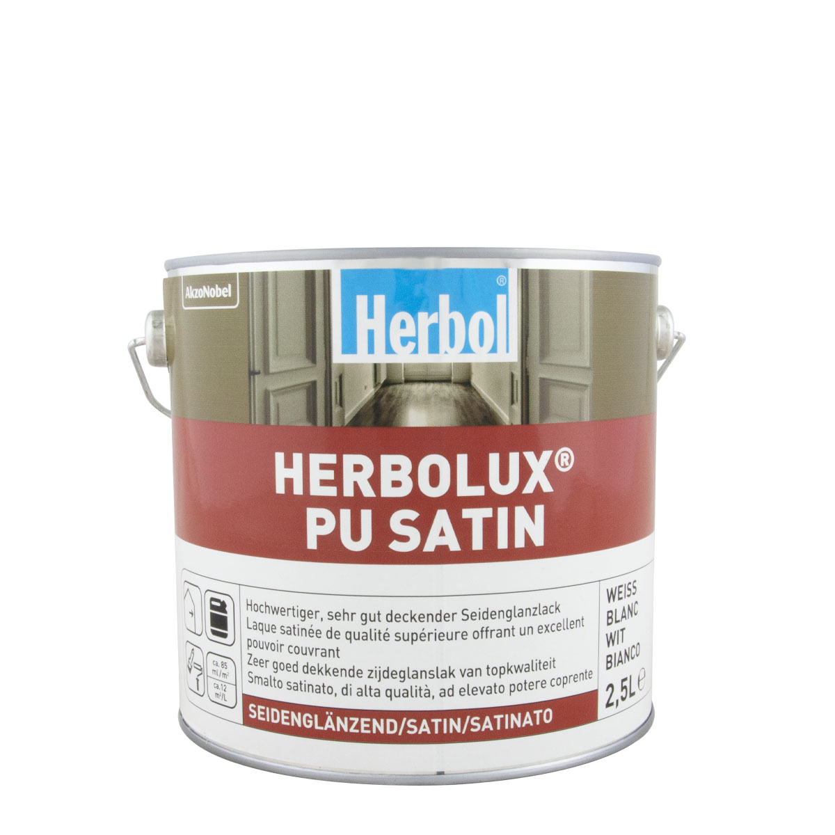 Herbol Herbolux PU Satin 2,5L weiss, seidenglänzend
