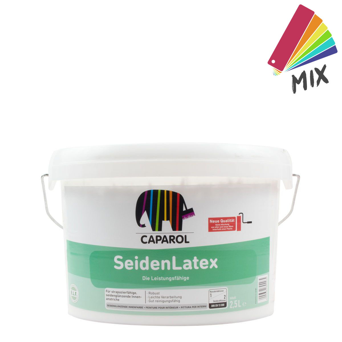 Caparol SeidenLatex MIX, trapazierfähige Innenfarbe 2,5l MIX PG A, HBW 69-40