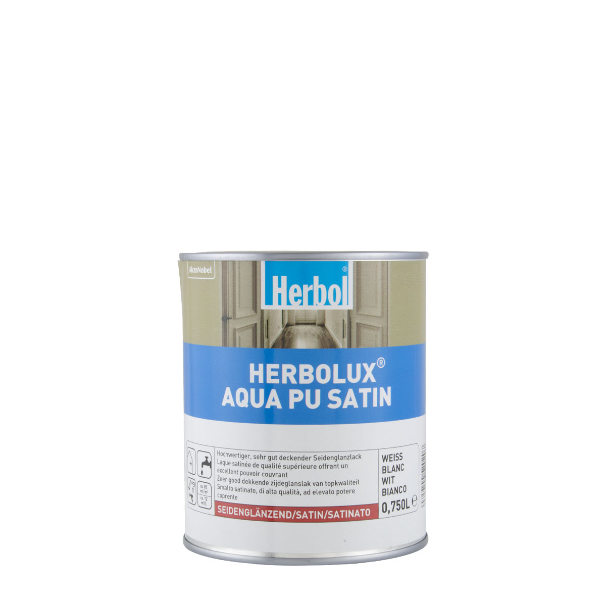 Herbol Herbolux Aqua PU Satin 750ml weiss seidenglänzend
