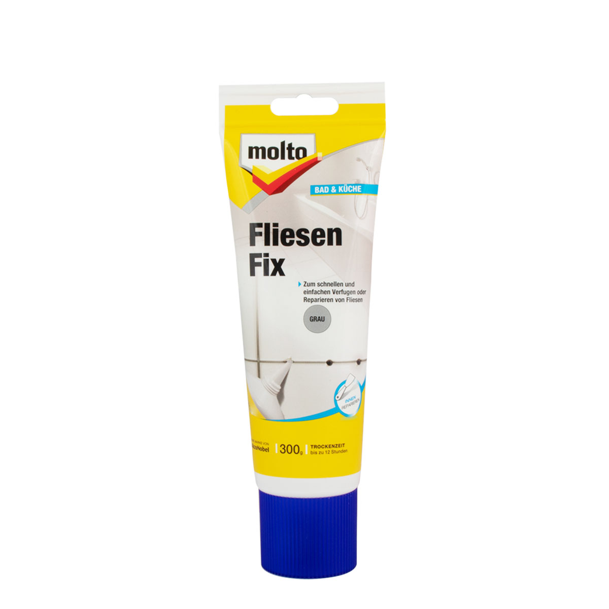 Molto Fliesen Fix Fertigspachtel grau 300g, Fliesen Reparaturspachtel