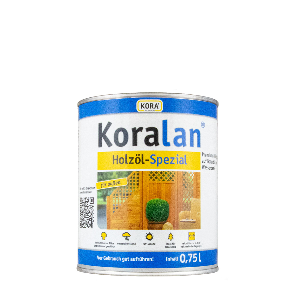 Koralan Holzöl Spezial 750ml uv natur, Gartenholz-Öl, Terrassen-Öl