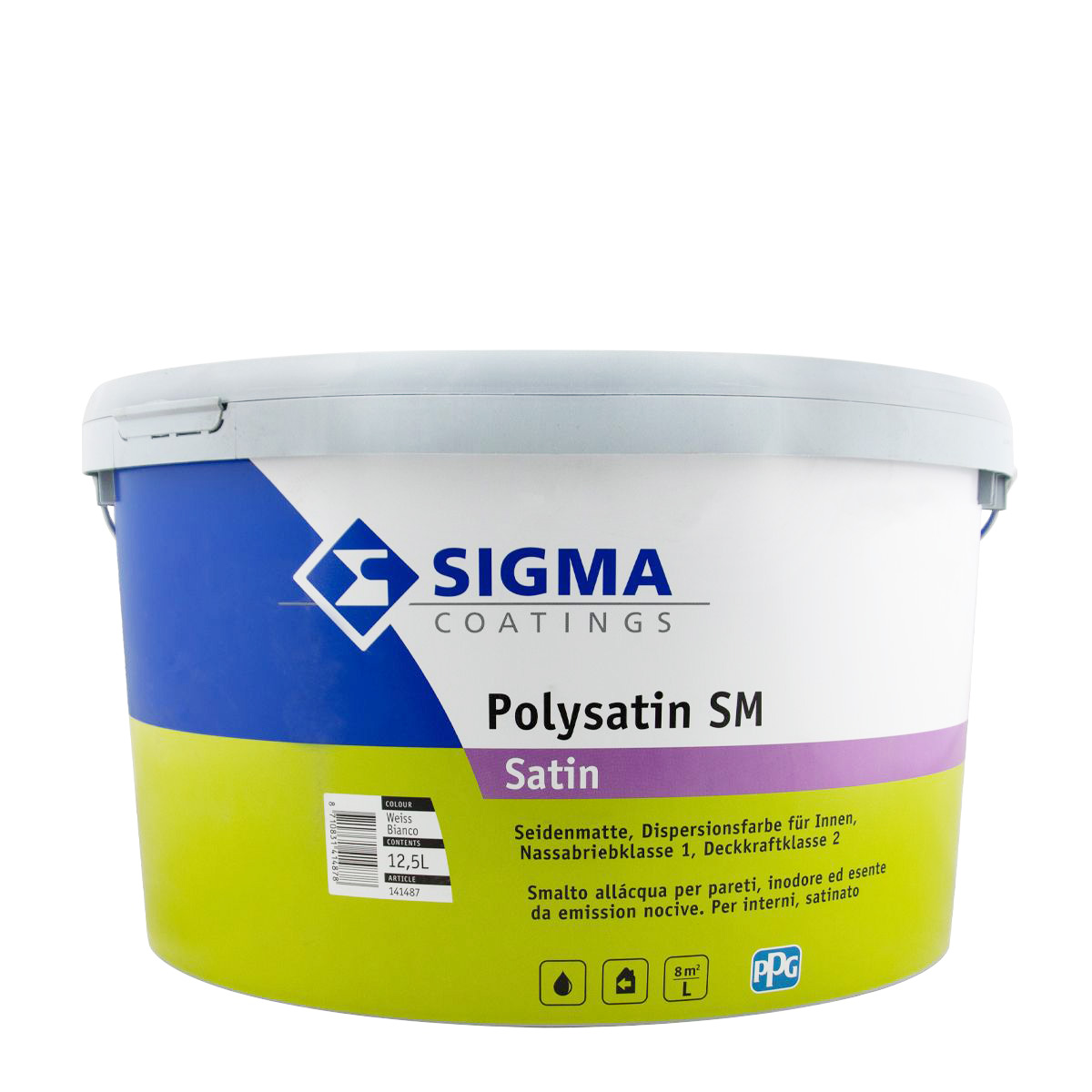 Sigma Polysatin SM 12,5L weiß, Innenfarbe, Wandfarbe