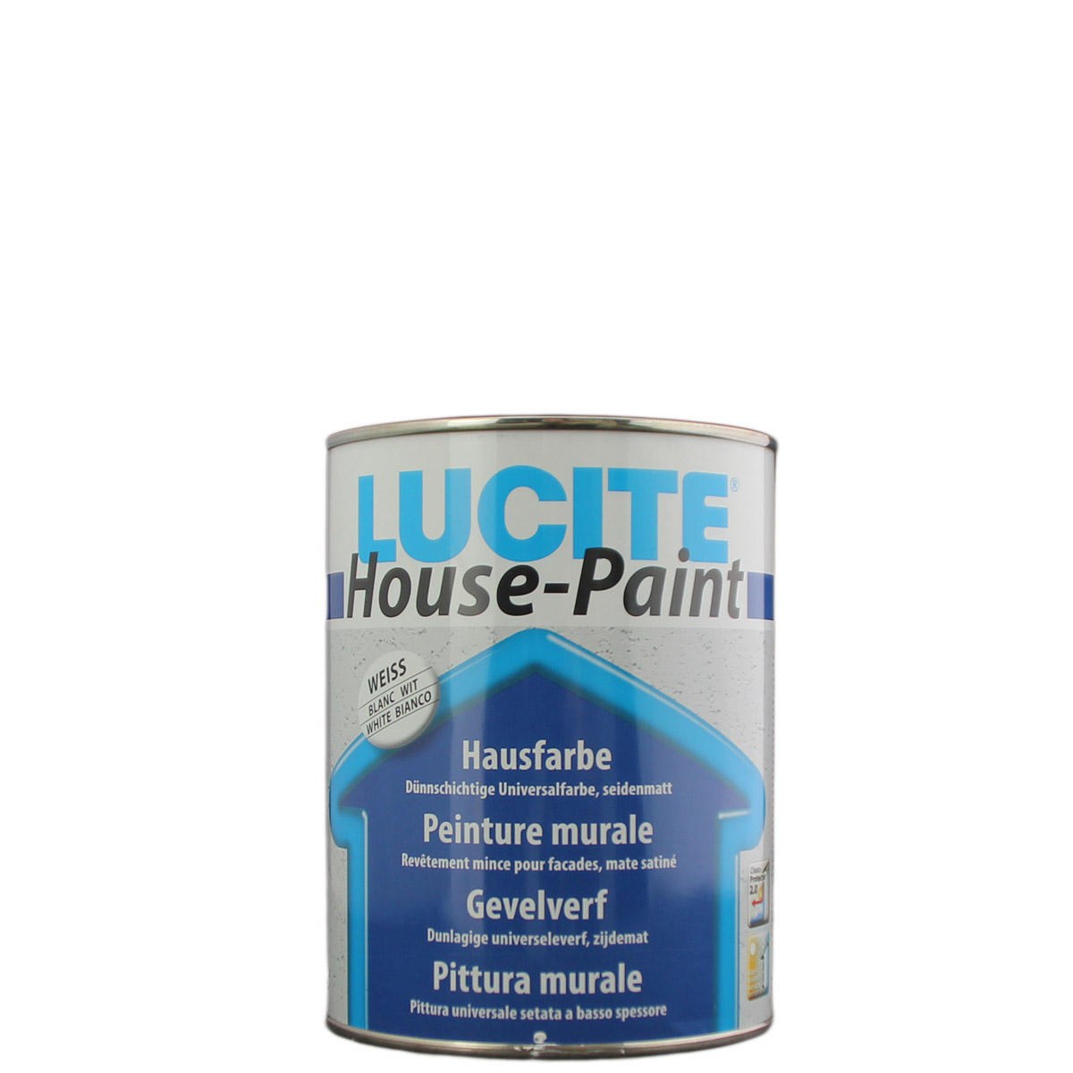 Lucite House Paint 1L weiss 1000T, Hausfarbe, Fassadenfarbe