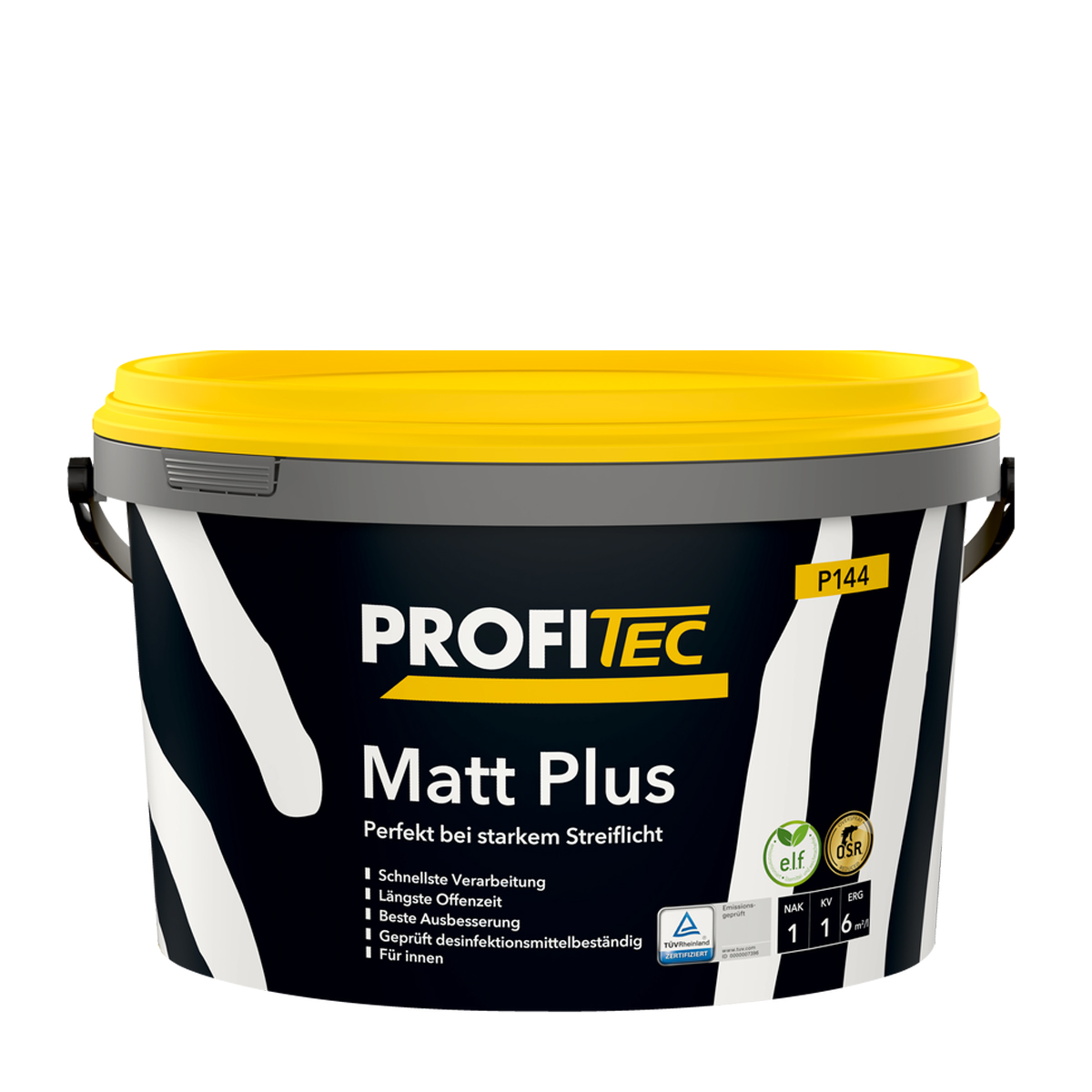 ProfiTec P144 Matt Plus 12,5L weiß, hochdeckende Wandfarbe, Dispersionsfarbe