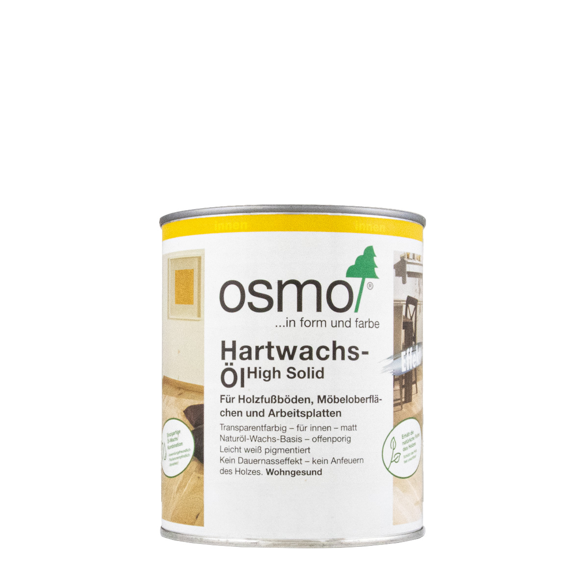 Osmo Hartwachs-Öl Original (Effekt) 3041 Natural matt 750ml, High Solid Holzöl, Holzpflegeöl, Holzwachs