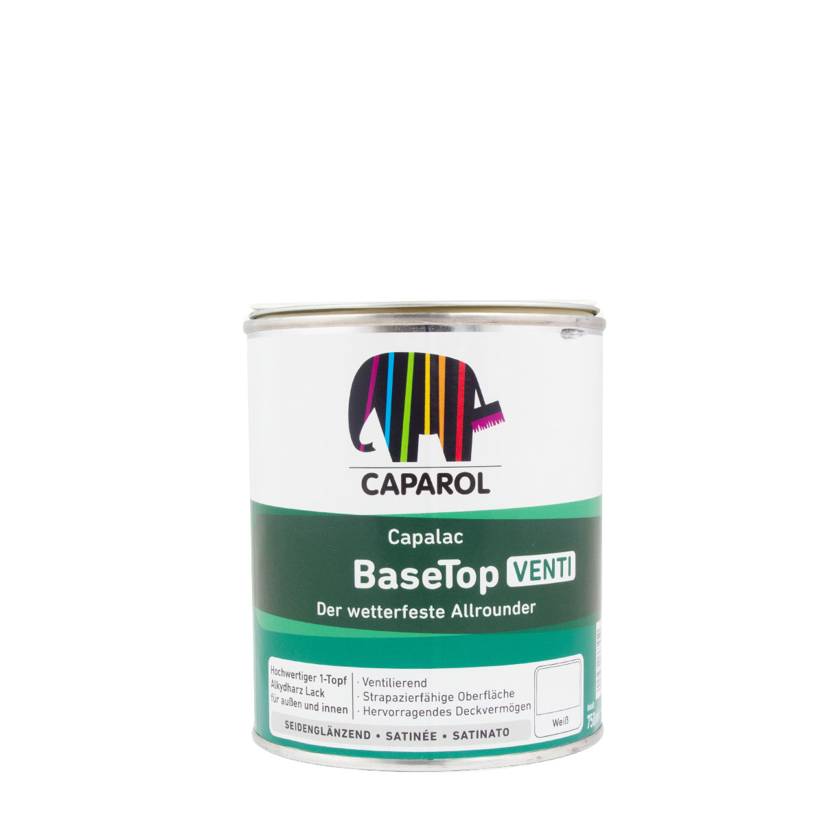 Caparol Capalac BaseTop Venti 0,75L weiß, Holzlack, wetterbeständig