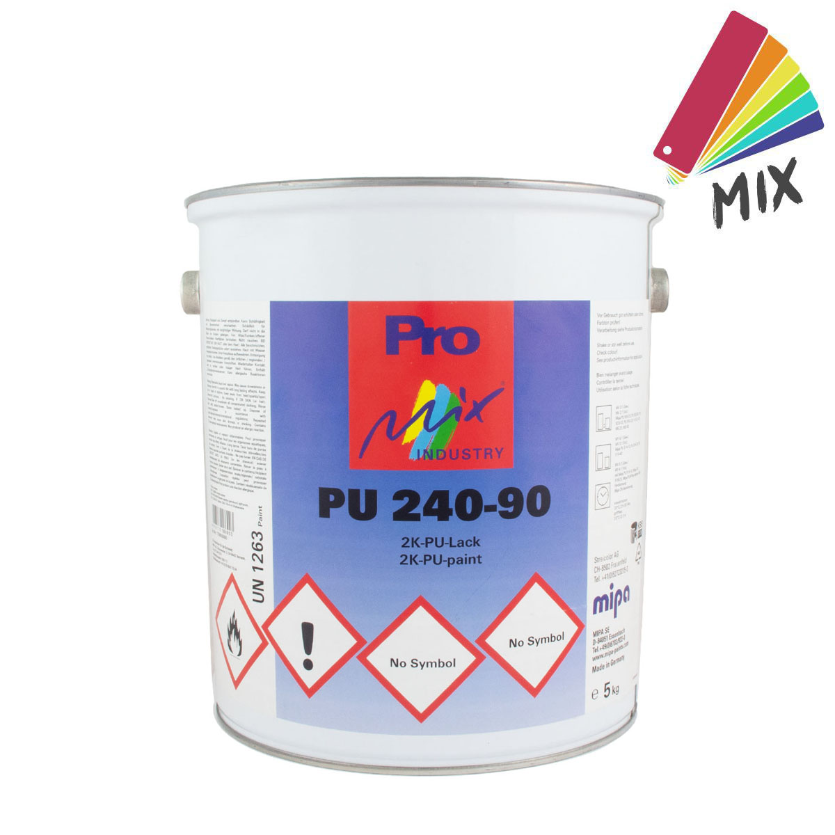 Mipa PU 240-90 2K PU-Lack glänzend 5kg, 2K PU-Acryllack, Autolack, Wunschfarbton