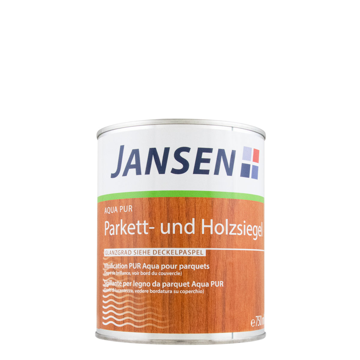Jansen Aqua PUR Parkett- und Holzsiegel 750ml farblos, seidenglänzend, Klarlack, Möbellack, Parkettlack