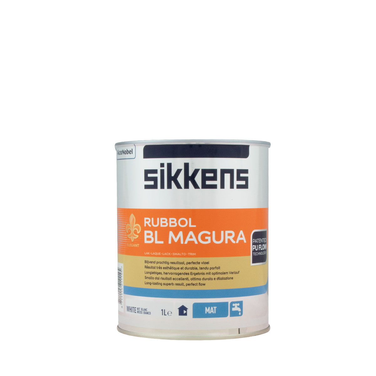 Sikkens Rubbol BL magura weiss 1L, PU-Mattlack, Holzlack weiß