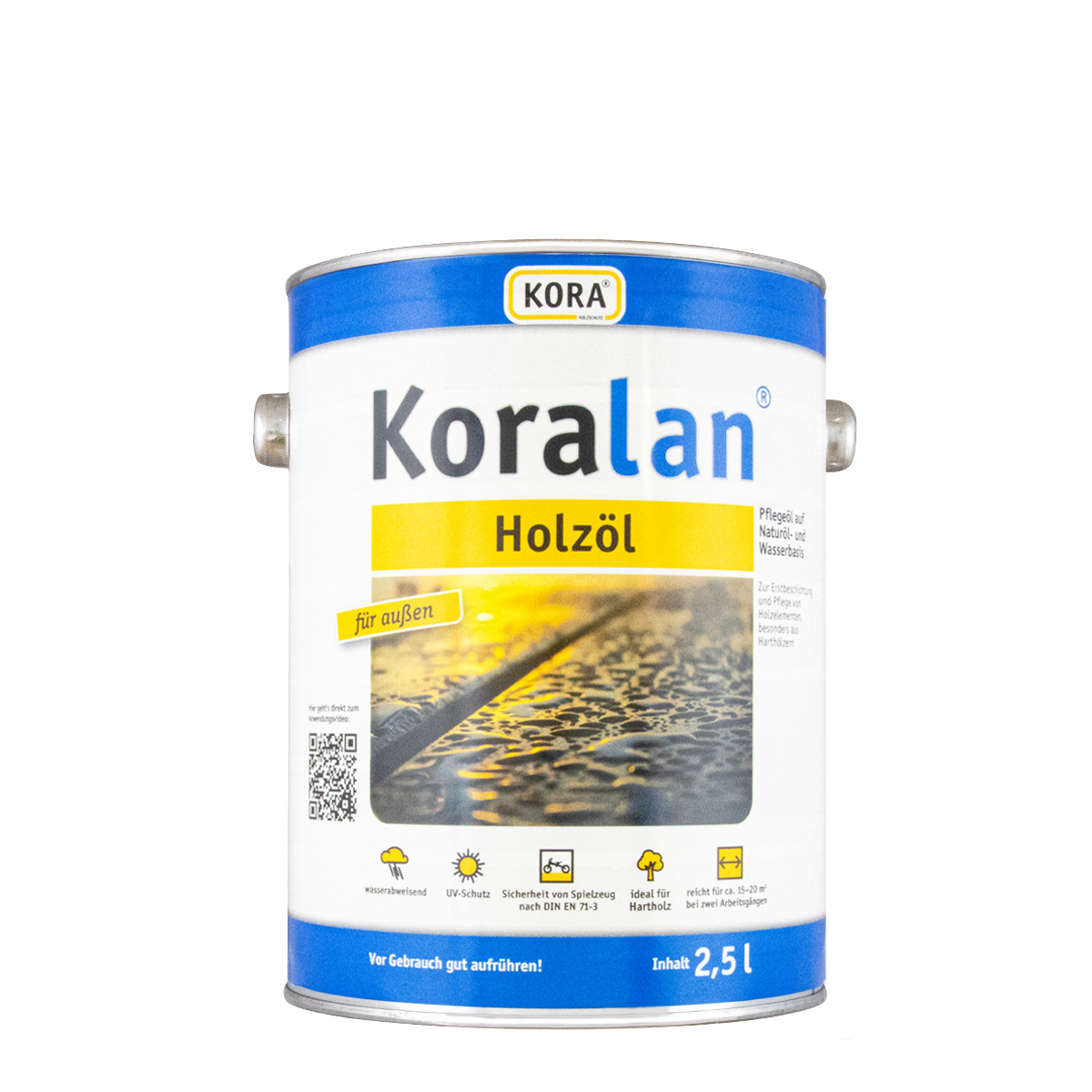Koralan Holzöl 2,5L bangkirai, Gartenholz-Öl, Terrassen-Öl